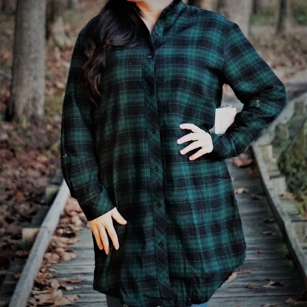Oversize Emerald Flannel